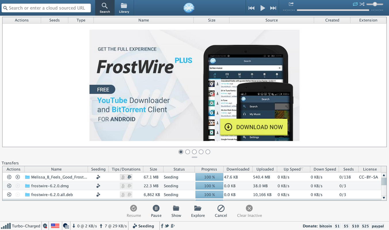 old version of frostwire 5.7 for windows 7
