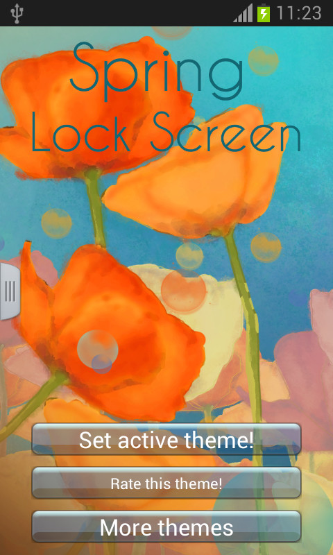 Spring Lock Screen Free Android Theme Download Appraw