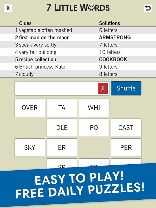 7 little words app answers