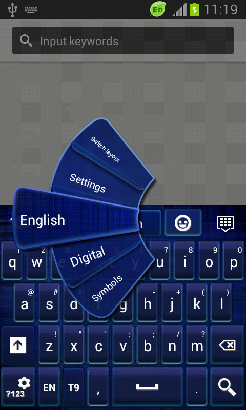 GO Keyboard Dark Blue Themes Free Android Keyboard download  Appraw