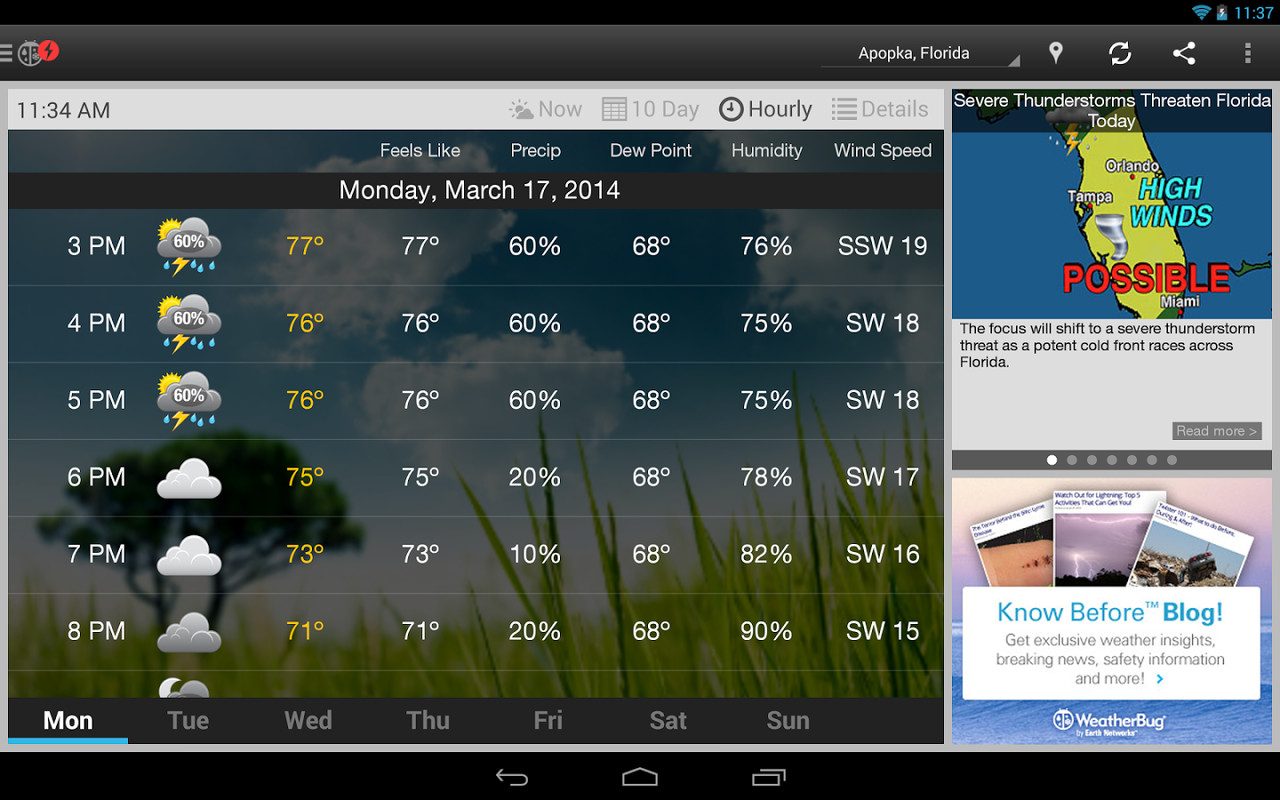 best weather radar app android 2016