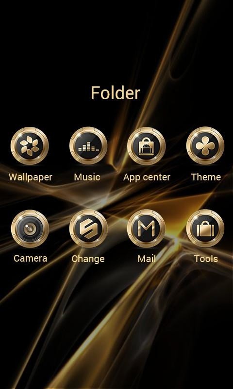 Black Gold GO Launcher Theme Free Android Theme download - Appraw