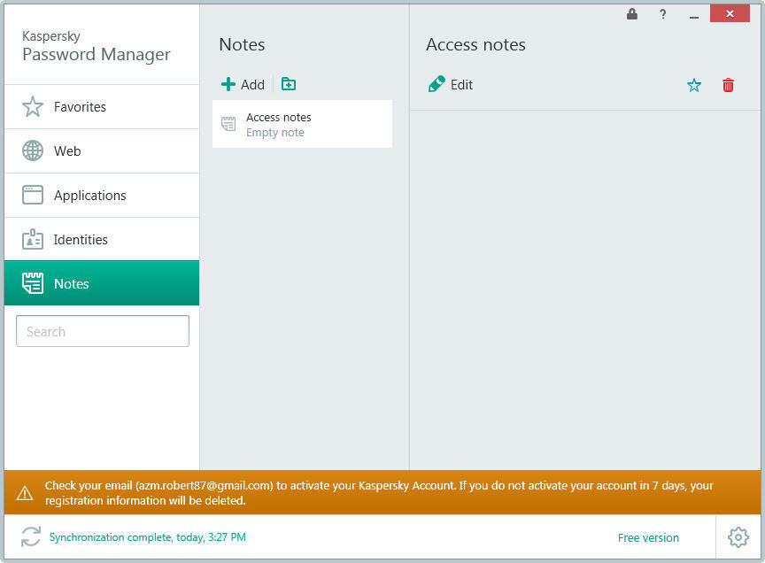 my kaspersky password manager