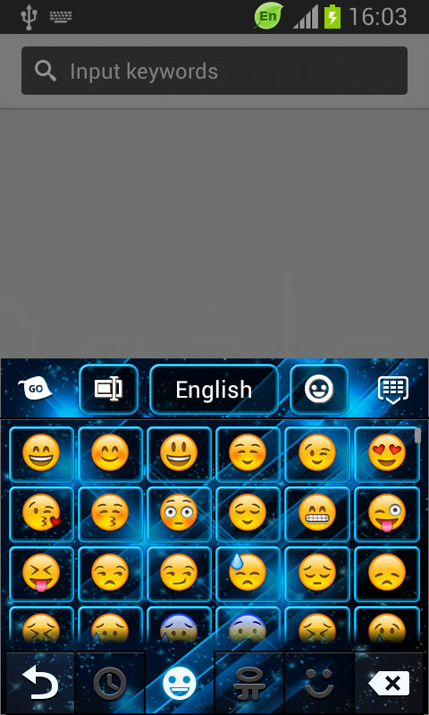 GO Keyboard Theme Blue Neon Free Android Keyboard download  Appraw
