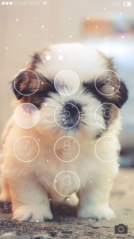 Cute Puppy Lock Screen Free Android Theme download - Appraw