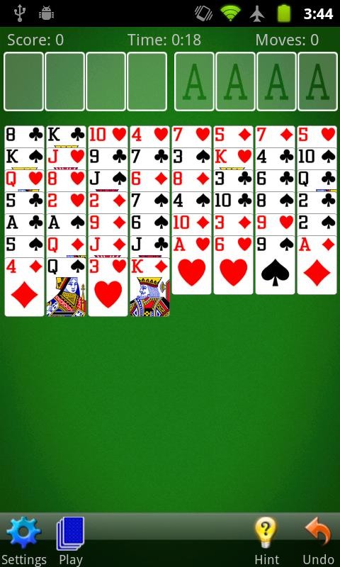 play classic solitaire card game