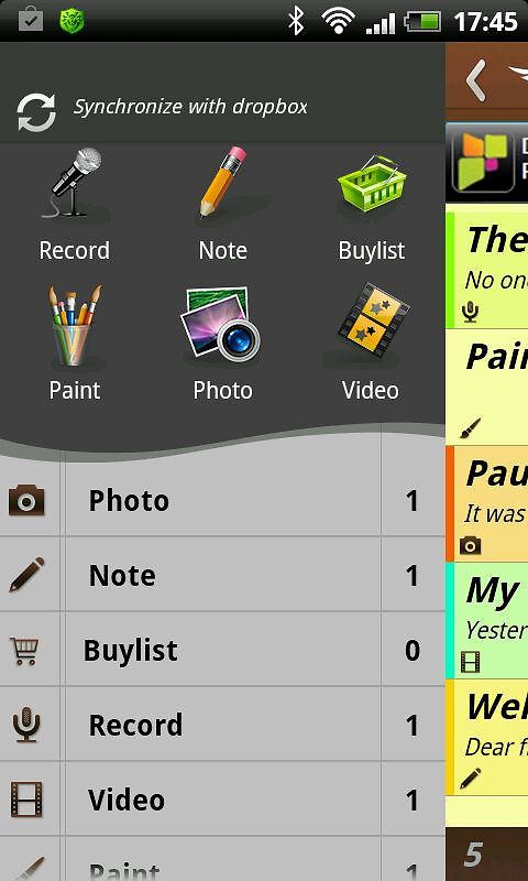 android app notepad tabs