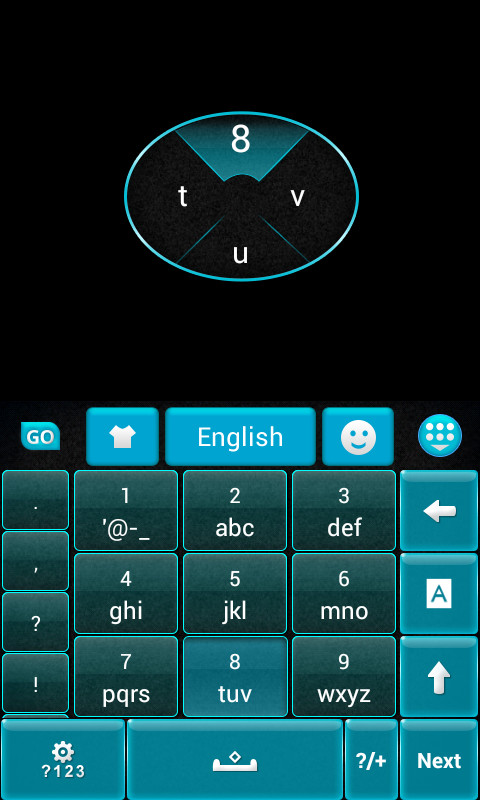 GO Keyboard Blue and Black Free Android Keyboard download  Appraw