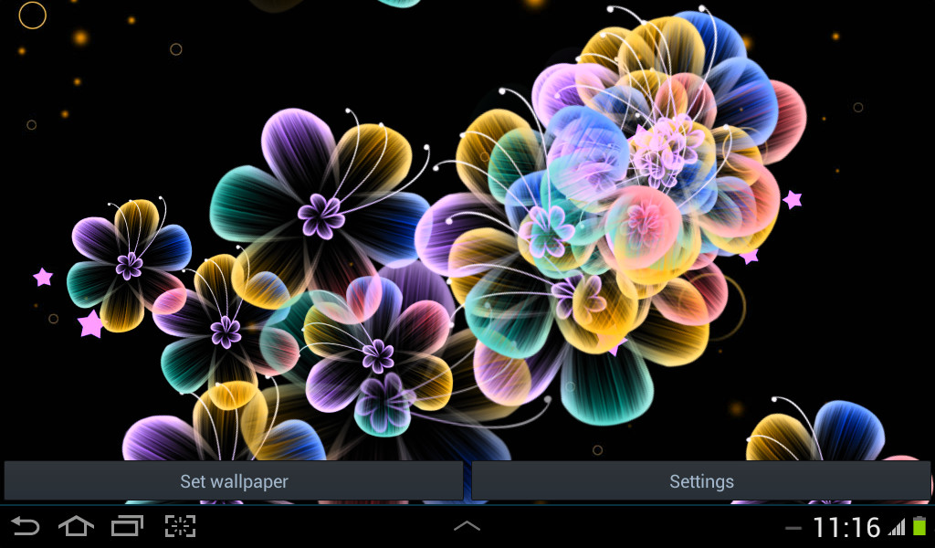 Neon Flowers Live Wallpaper Free Android Live Wallpaper download - Appraw