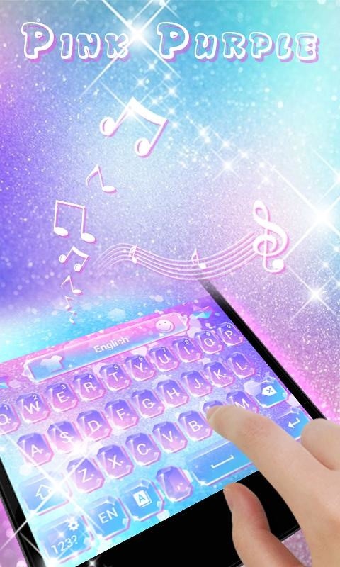 Pink Purple GO Keyboard Theme Free Android Keyboard download - Appraw