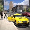 Modern Taxi Duty Driving 3D Icon