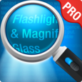 Magnifying Glass + Flashlight Icon