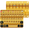 Gold Emoji Keyboard Theme Free Icon