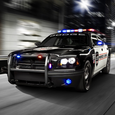 Fast Police Car Driving 3D Icon