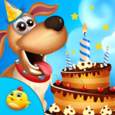 Puppy Birthday Party Time Icon