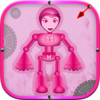 Pink Robo super power girl Icon