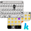 Black & Silver Kika Keyboard Icon
