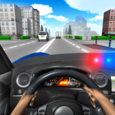 Police Driving In Car Icon