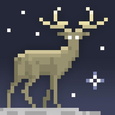 The Deer God - 3d Pixel Art Icon