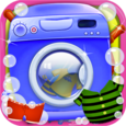 Kids Washing Clothes Icon