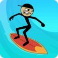 Stickman Surfer Icon