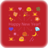 Happy New Year Emoji Art Icon