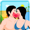 Funny Beach Side Kiss Icon