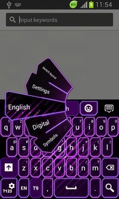 GO Keyboard Themes Purple Neon