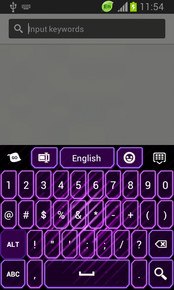 GO Keyboard Themes Purple Neon