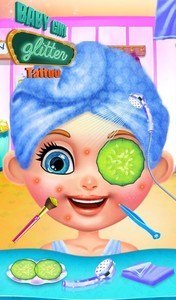 Baby Girl Glitter Tattoo