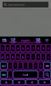 Color Keyboard Neon Purple