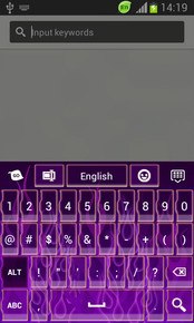 GO Keyboard Purple Flame