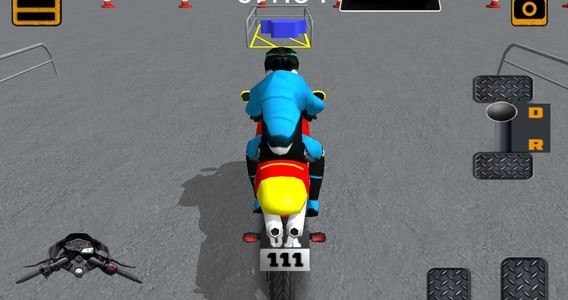 3D Motorbike downtown driving
