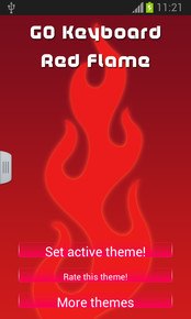 GO Keyboard Red Flame