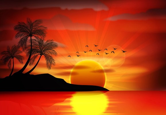 Sunset Illustration