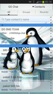 GO SMS Pro Theme Penguins