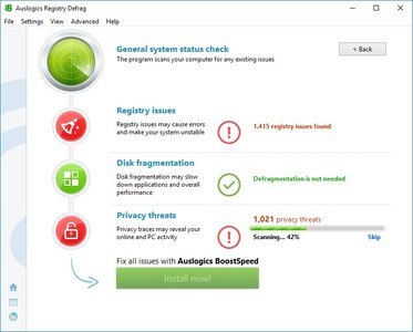 Auslogics Registry Defrag 14.0.0.3 download the new version for windows