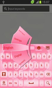 GO Keyboard Heart Pink