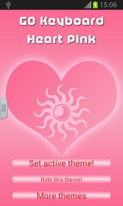 GO Keyboard Heart Pink