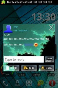 GO SMS Theme Fractal Yellow