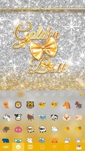 Golden Bow Kika Keyboard Theme