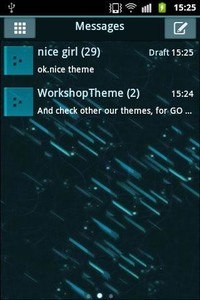 GO SMS Theme Black Blue