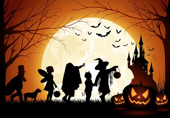 Trick Or Treat Kids Silhouette