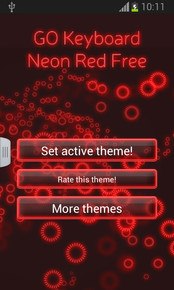 GO Keyboard Neon Red Free
