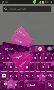 GO Keyboard Pink Stars