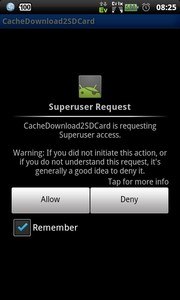 Cache Download to SD (root)