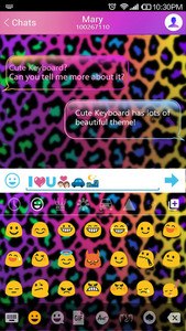 Rainbow Cheetah Emoji Keyboard
