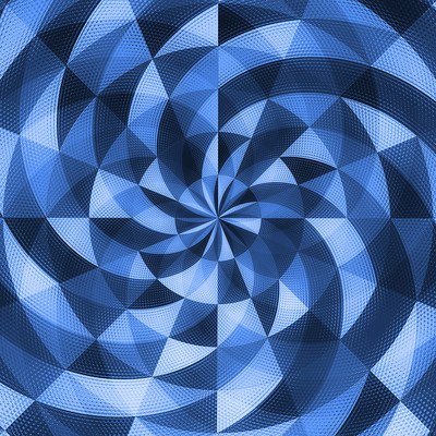 Spiral Mosaic Blue