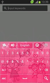 Keyboard Pink Doodle