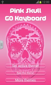 Pink Skull GO Keyboard